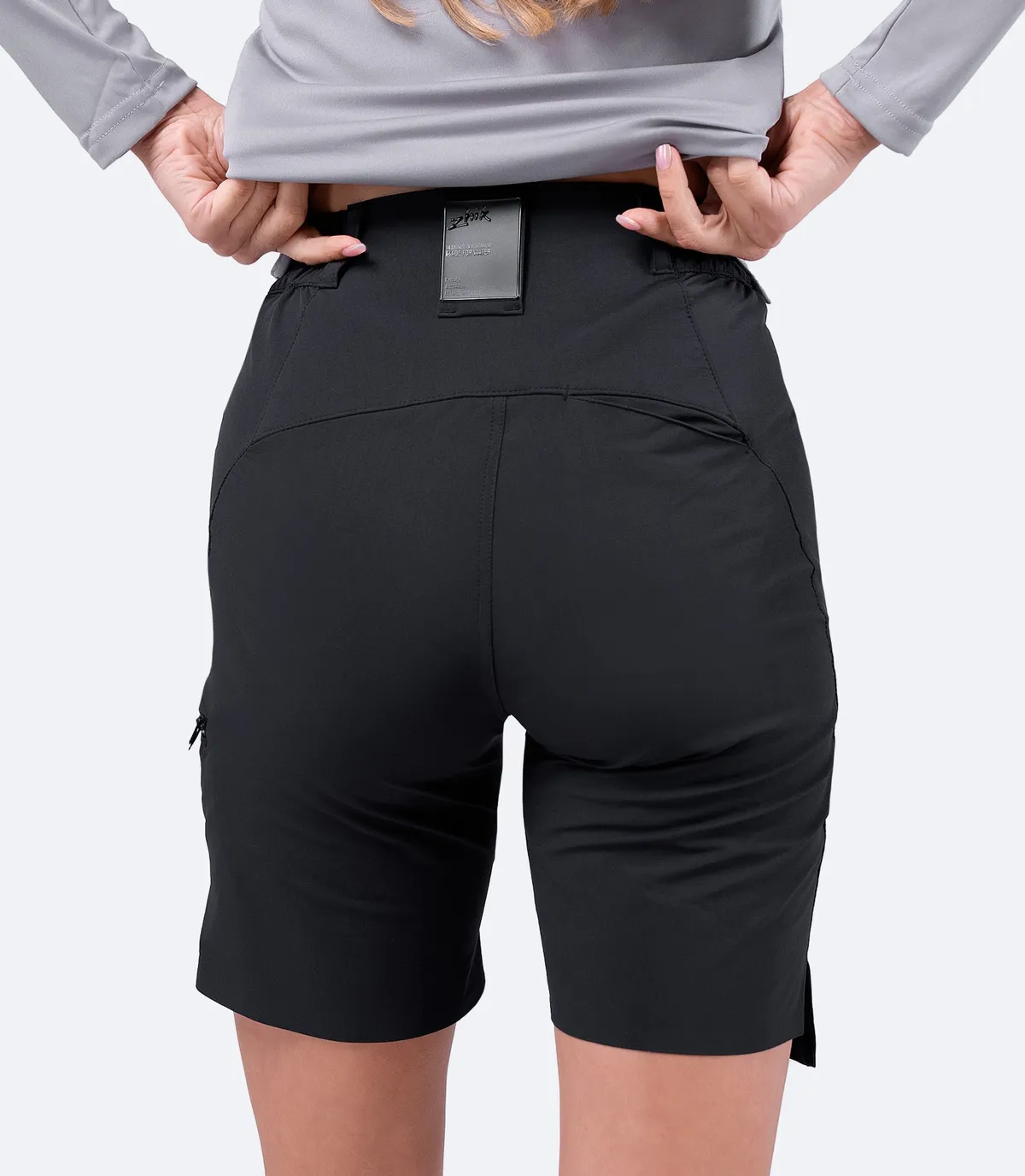 Womens Black Deck Shorts, image 4
