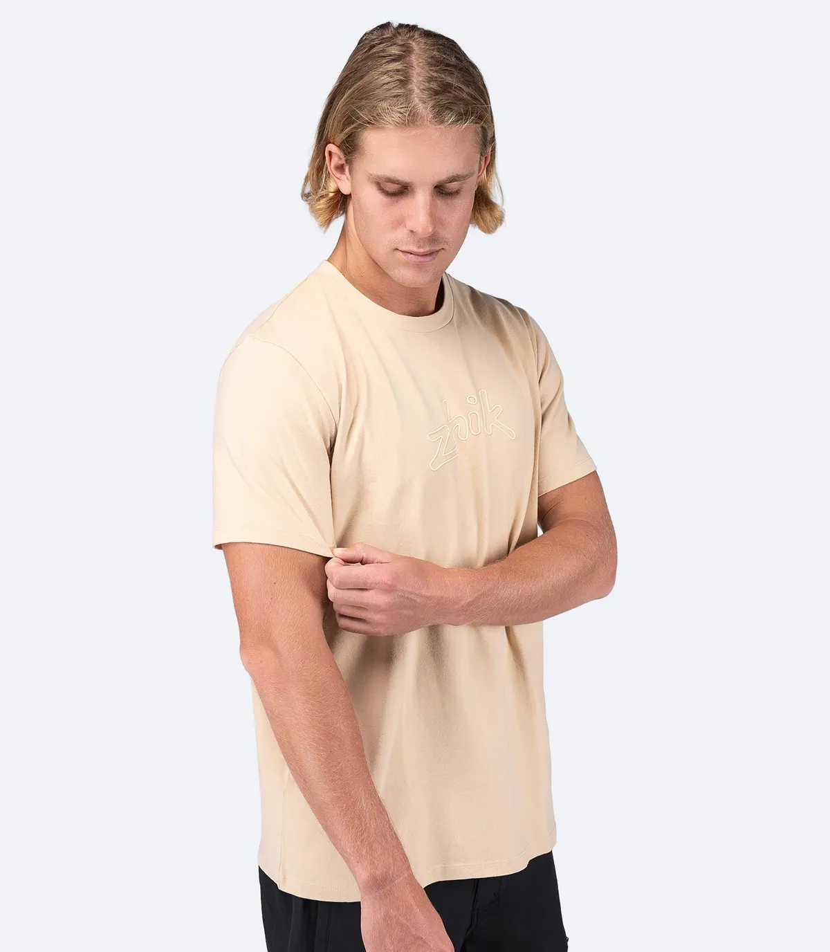 Mens Zhik 3D Logo Tee - Sand, image 4