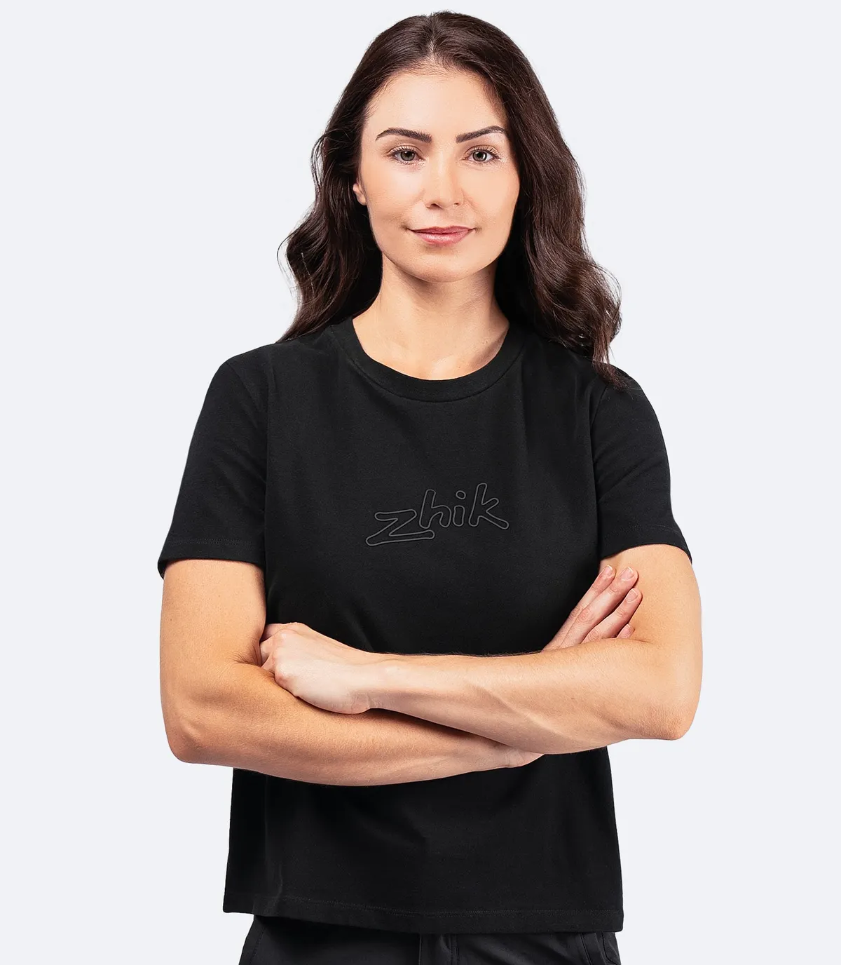 Womens Zhik 3D Logo Tee - Black, image 4