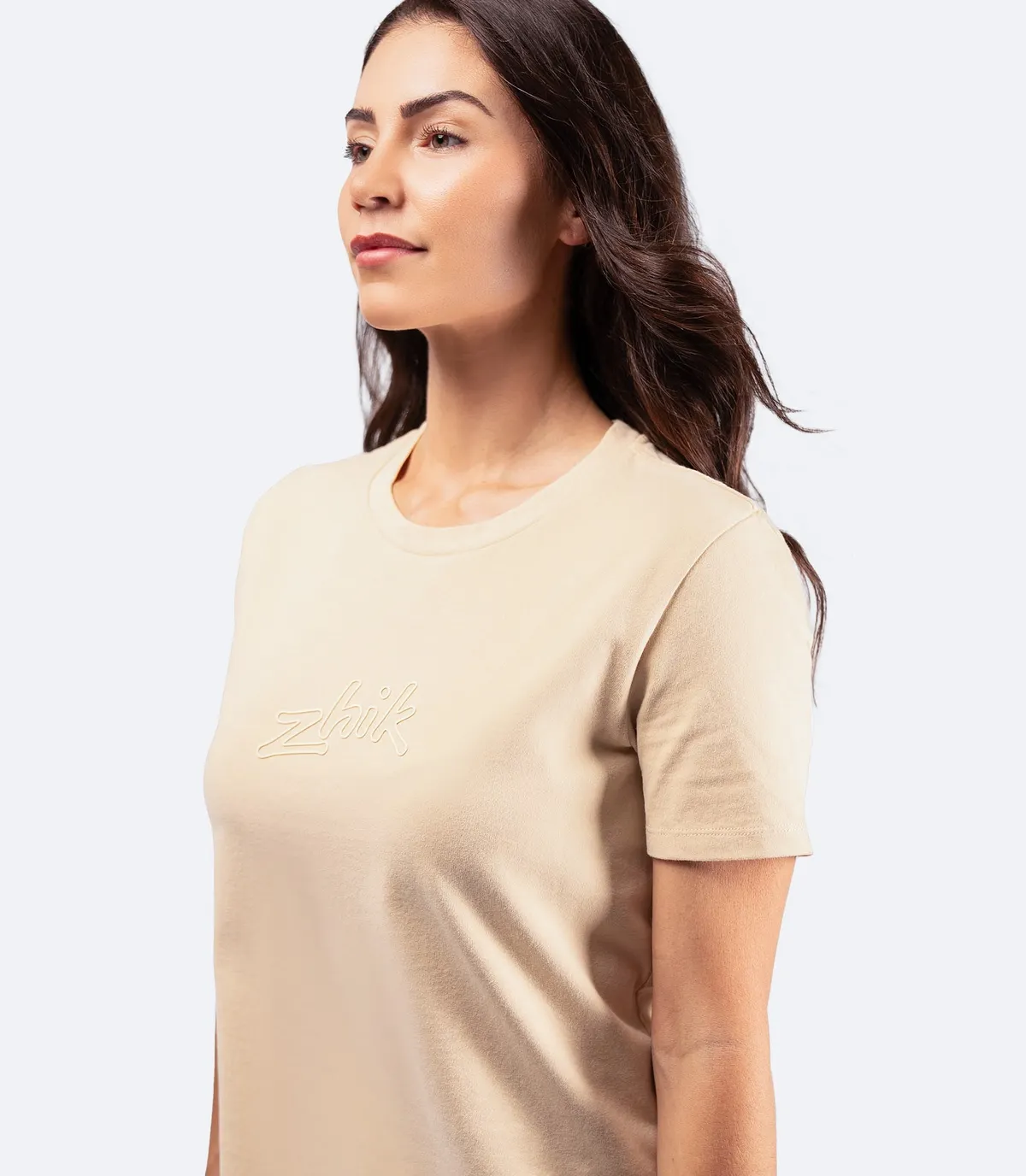 Womens Zhik 3D Logo Tee - Sand, image 3