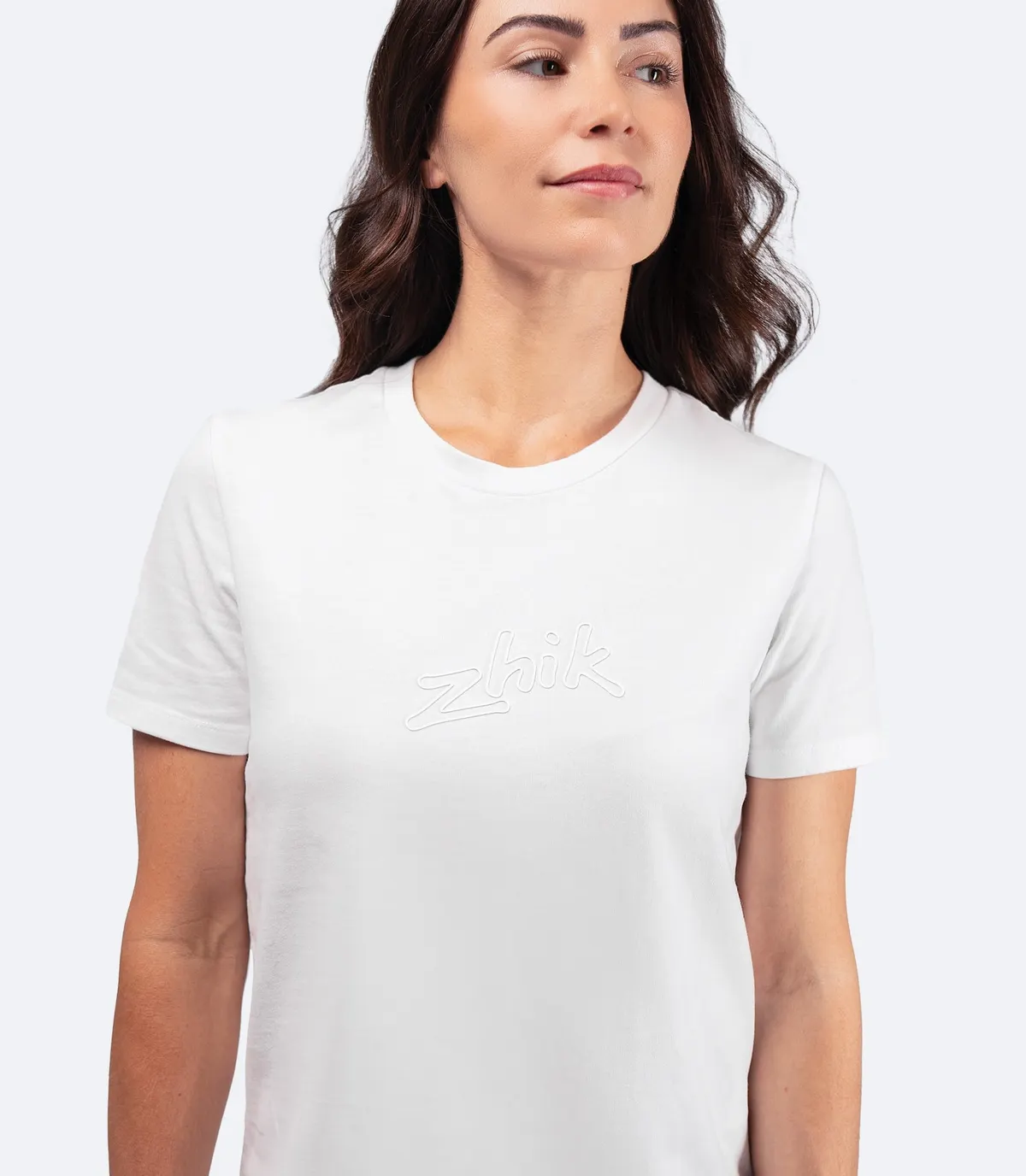 Womens Zhik 3D Logo Tee - White, image 4