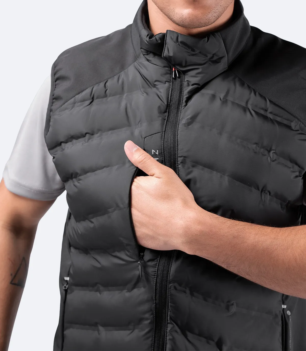 Mens Black Cell Insulated Vest, image 4