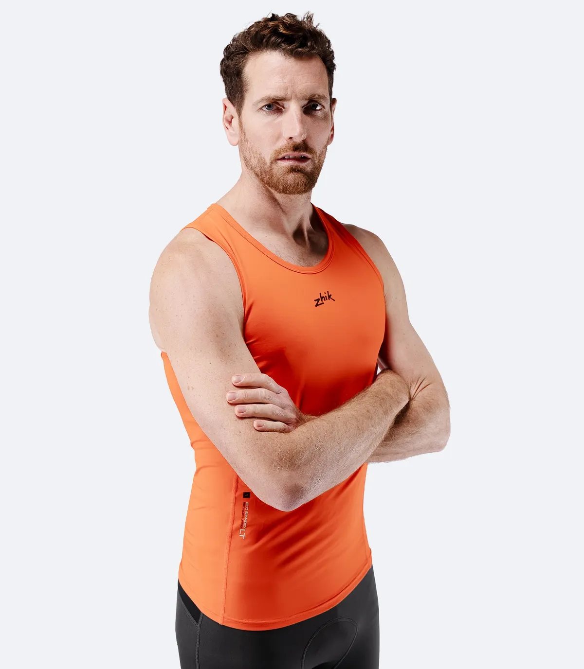 Men's Eco Spandex LT Race Singlet - Flame Red, image 3