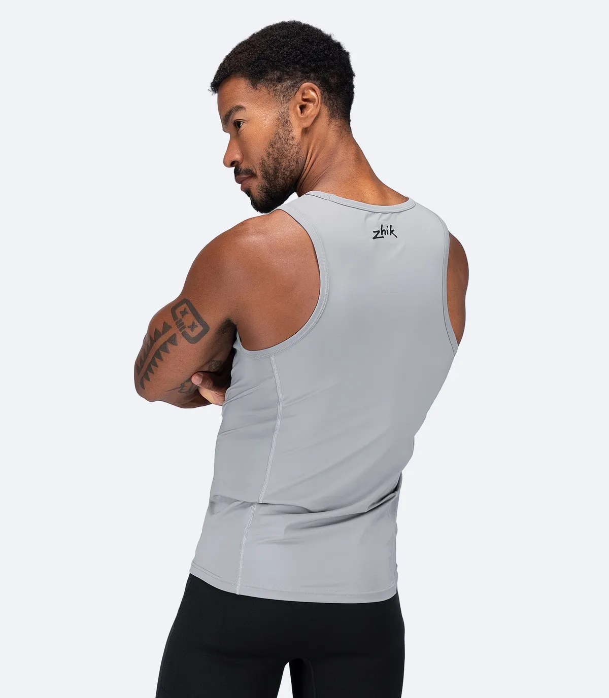 Mens Eco Spandex LT Race Singlet - Platinum, image 3