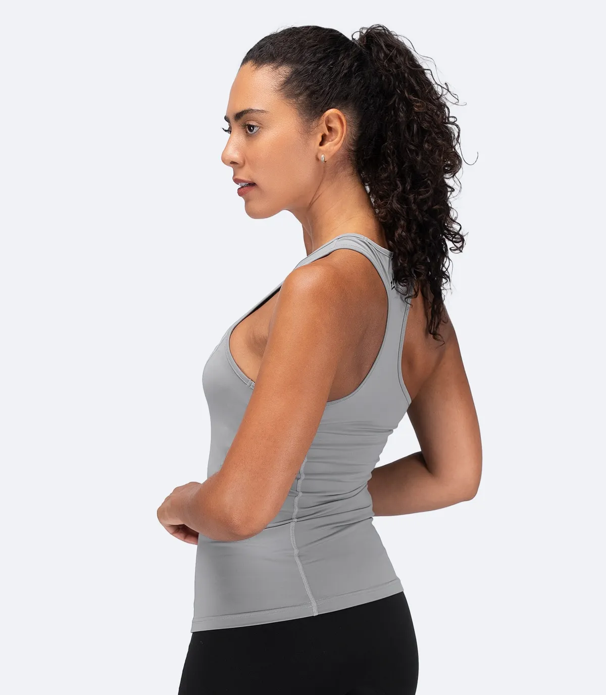 Womens Eco Spandex LT Race Singlet - Platinum, image 3