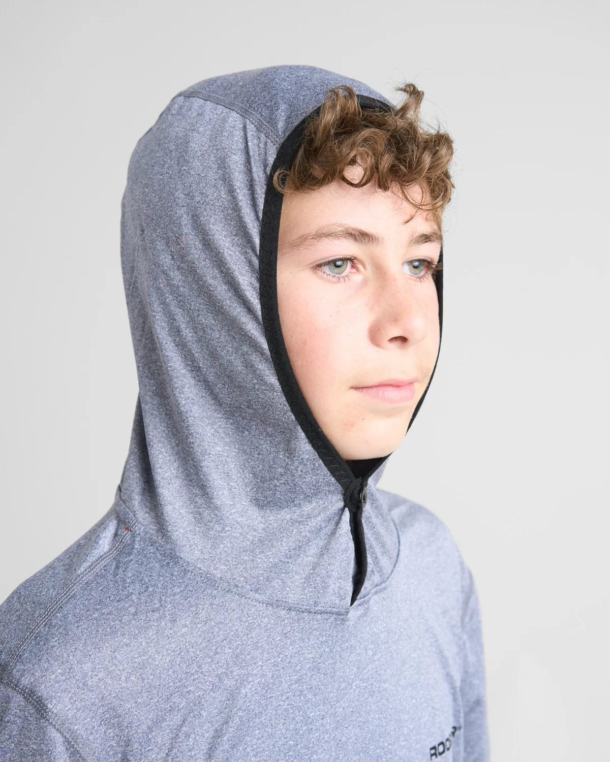 Junior Hooded Quick Dry UVF 50+ Tech T-Shirt Long Sleeved, image 6