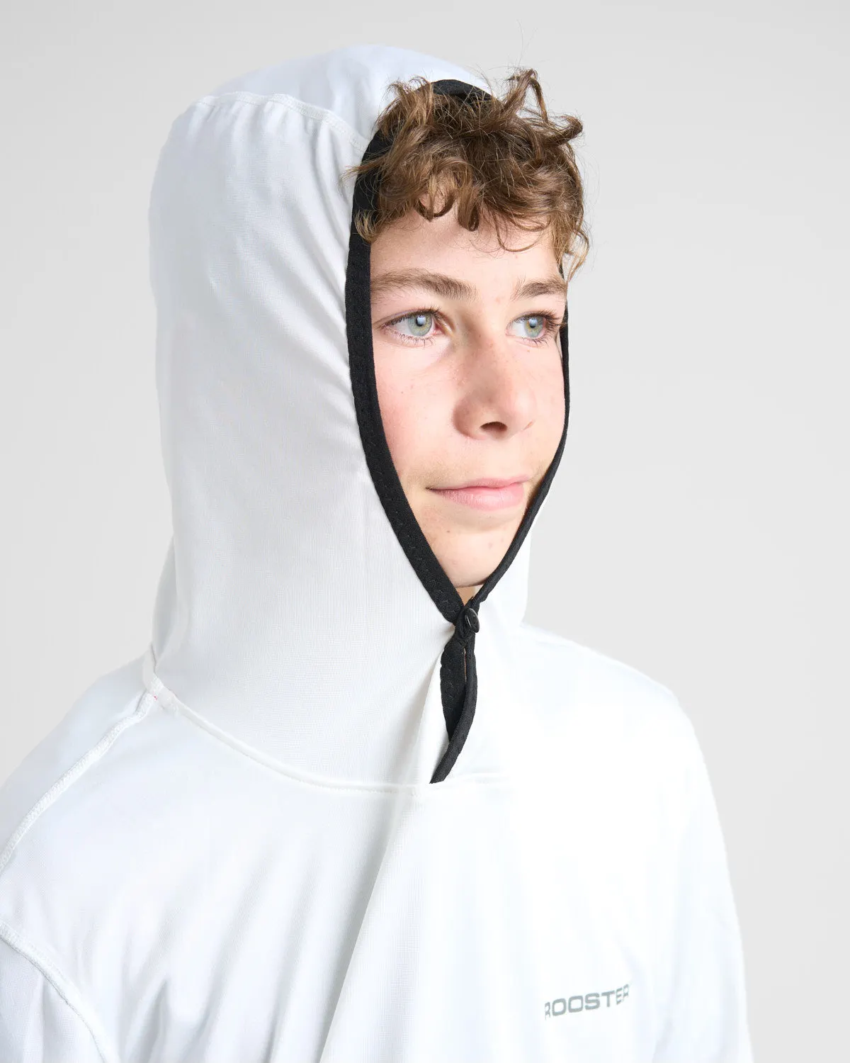 Junior Hooded Quick Dry UVF 50+ Tech T-Shirt Long Sleeved - Last Season Colours, image 11