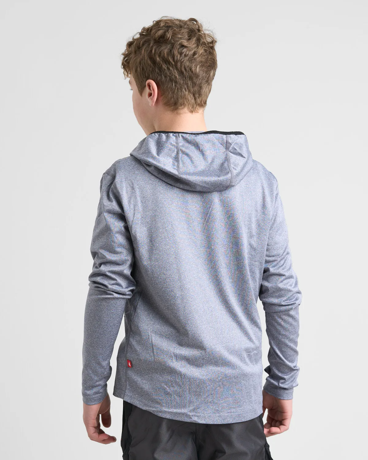 Junior Hooded Quick Dry UVF 50+ Tech T-Shirt Long Sleeved - Last Season Colours, image 4