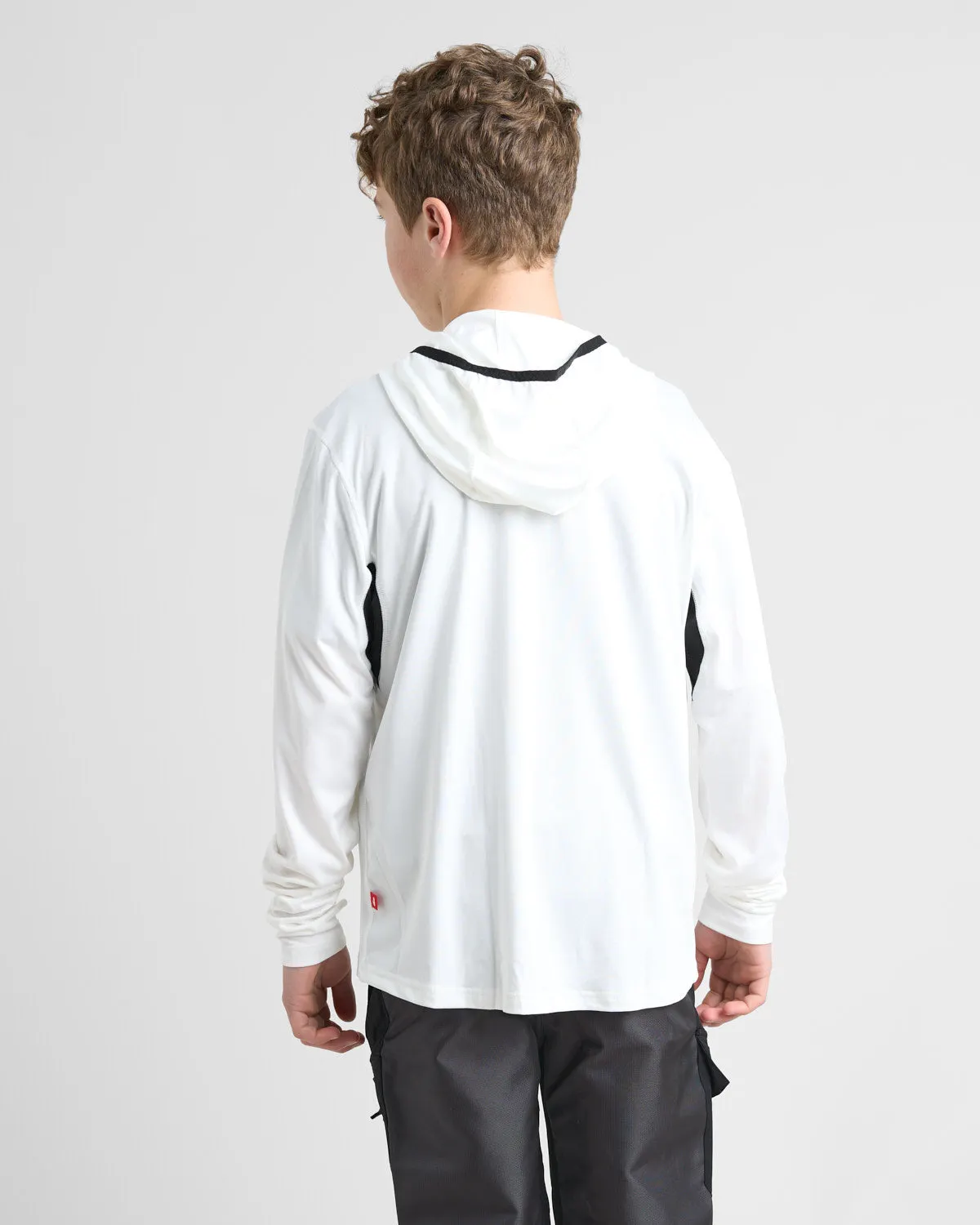 Junior Hooded Quick Dry UVF 50+ Tech T-Shirt Long Sleeved - Last Season Colours, image 10
