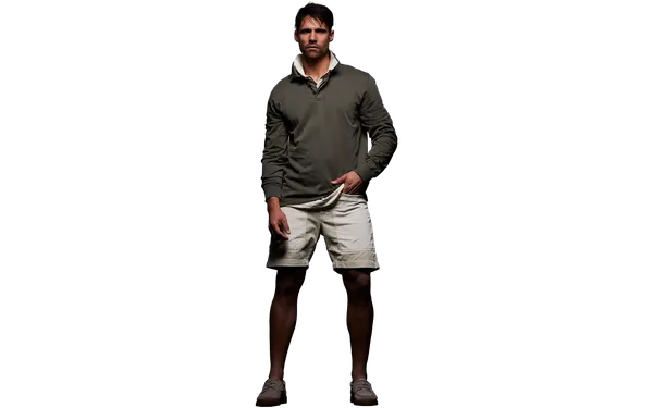 BLOCKED CORDUROY SHORTS