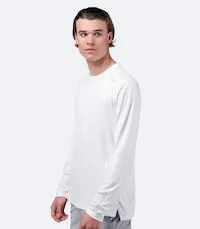Mens UVActive Long Sleeve Top - White