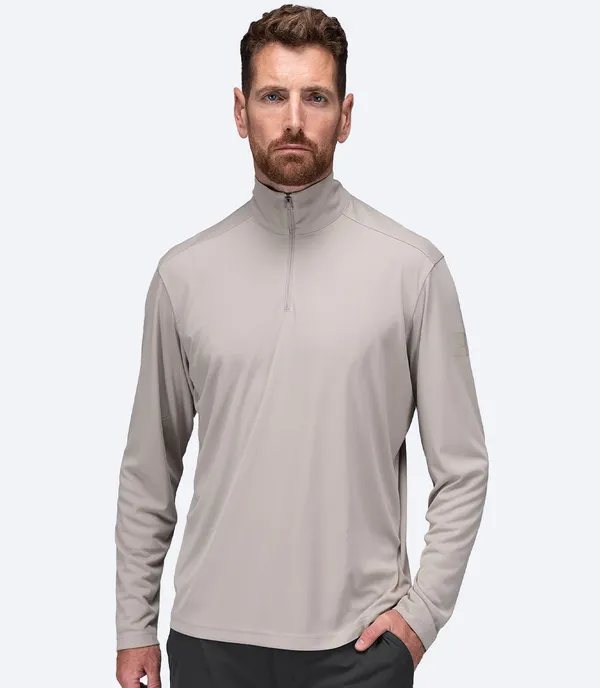 UVActive 1/4 Zip L/S Top Mens - Stone