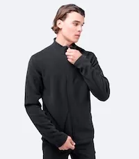 Mens Black Full Zip Fleece Jacket