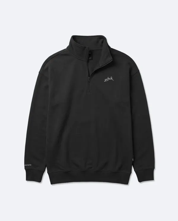 Overcast 1/4 Zip Jumper Mens - Black