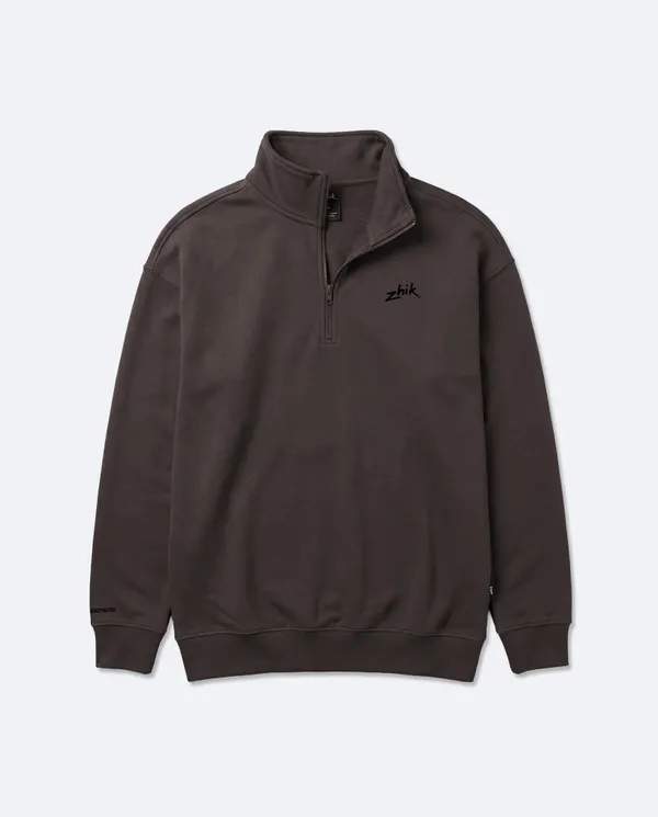 Overcast 1/4 Zip Jumper Mens - Major Brown