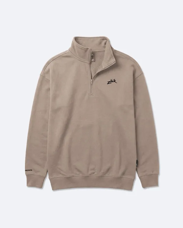 Overcast 1/4 Zip Jumper Mens - Stone
