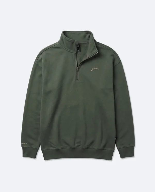 Overcast 1/4 Zip Jumper Mens - Thyme