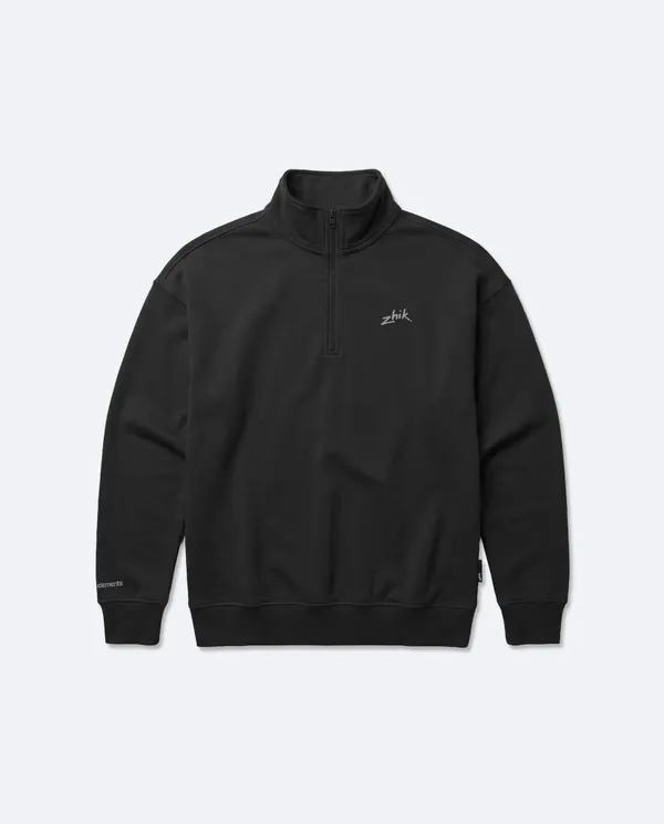Overcast 1/4 Zip Jumper Womens - Black