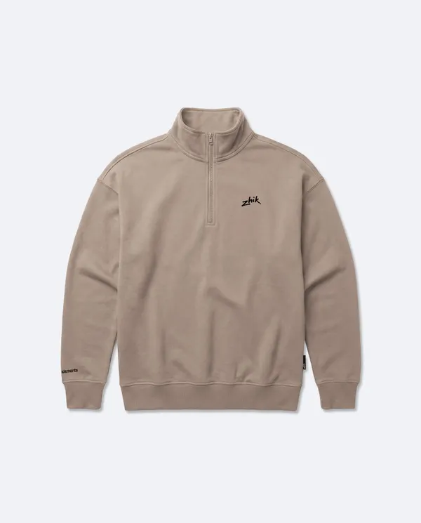 Overcast 1/4 Zip Jumper Womens - Stone