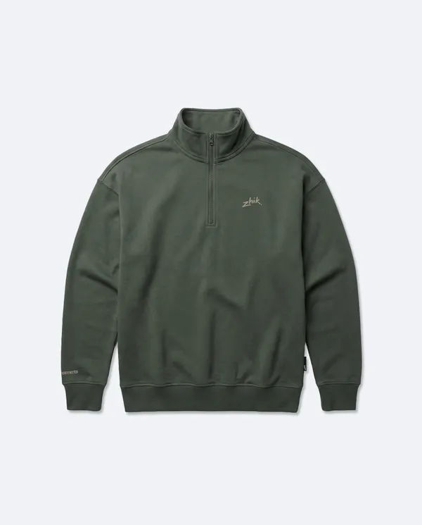 Overcast 1/4 Zip Jumper Womens - Thyme
