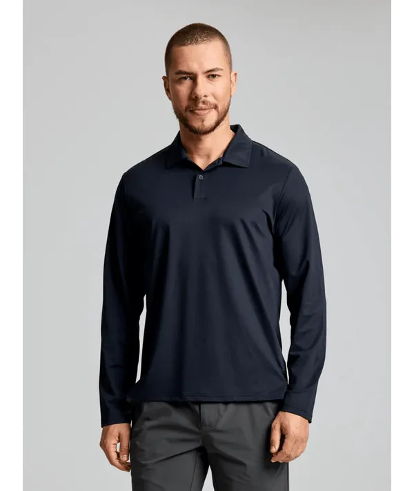 Tech Pique Polo LS