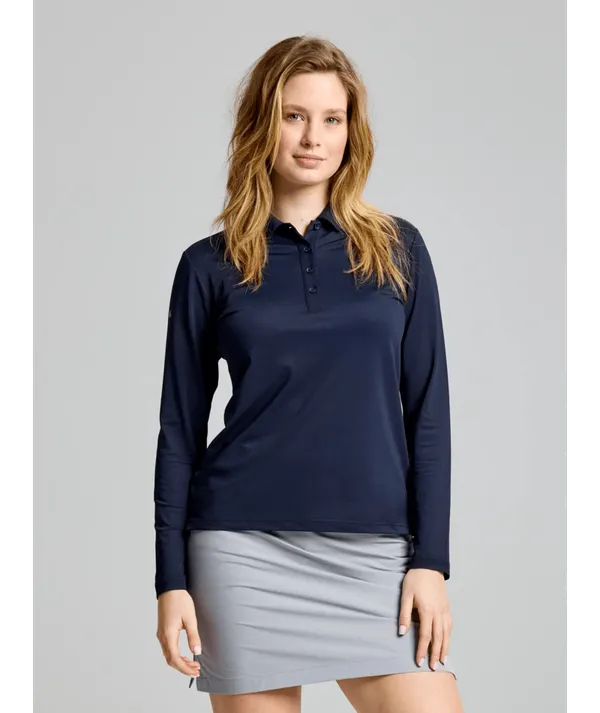 Women's Tech Pique Polo LS