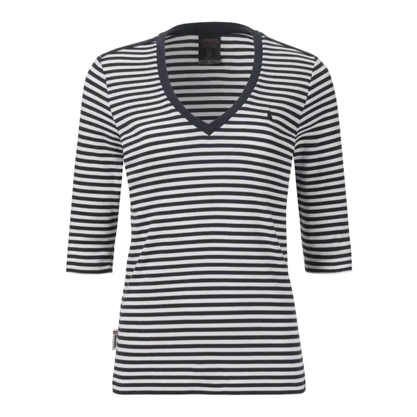 WOMEN'S CLASSIC V-NECK STRIPE T-SHIRT