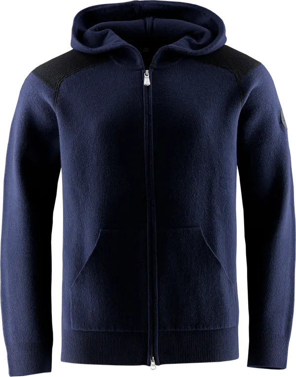 SPINE KNITTED ZIP HOOD