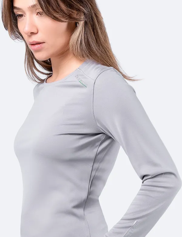 Womens UVActive Long Sleeve Top - Grey