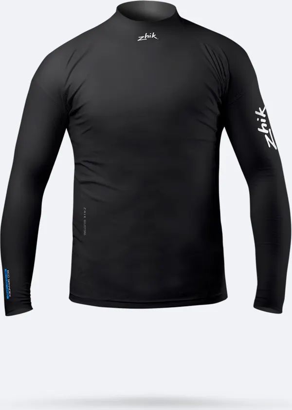 Junior Black Eco Spandex Long Sleeve Top