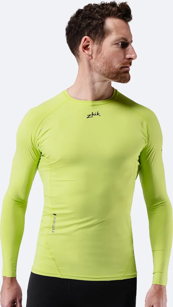 Men's Eco Spandex LT Long Sleeve Baselayer Top - Lime