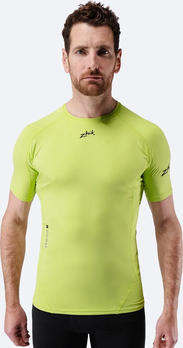 Men's Eco Spandex LT Short Sleeve Baselayer Top - Lime