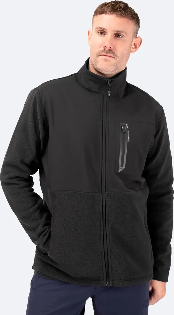 Mens Hybrid Fleece Jacket - Black