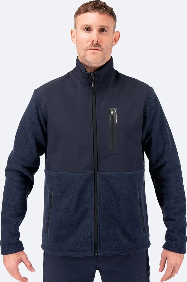 Mens Hybrid Fleece Jacket - Midnight Blue