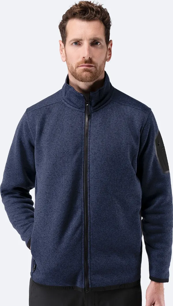 Men's Knit Fleece Jacket - Dark Navy Marle