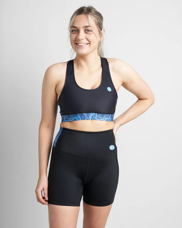 Women's High Waist Sports Shorts - SEAGRASS