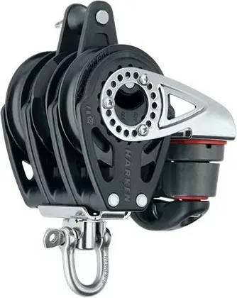 57mm Triple Ratchet Block — Swivel, Becket, Cam Cleat