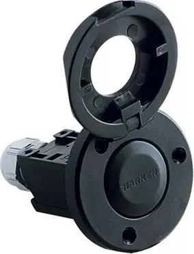 Black Waterproof Electronic Switch — Single-Function, Guard Top