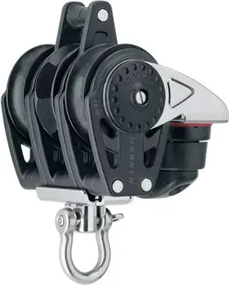 40mm Triple Ratchet Block — Swivel, Becket, Cam Cleat