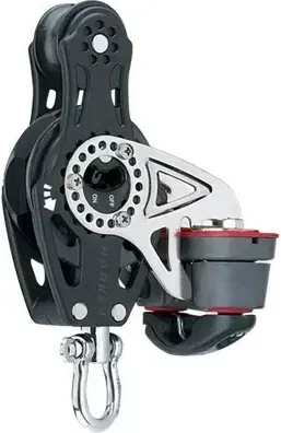 57mm Fiddle Ratchet Block — Swivel, Cam Cleat