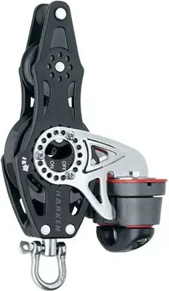 57mm Fiddle Ratchet Block — Swivel, Becket, Cam Cleat