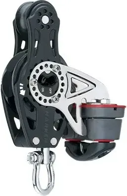 75mm Fiddle Ratchet Block — Swivel, Cam Cleat