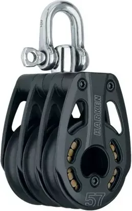 57mm Aluminum Triple Block — Swivel