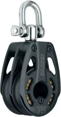 75mm Aluminum Double Block — Swivel