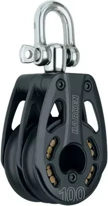 100mm Aluminum Double Block — Swivel
