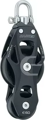 60mm Aluminum Element Fiddle Block — Swivel