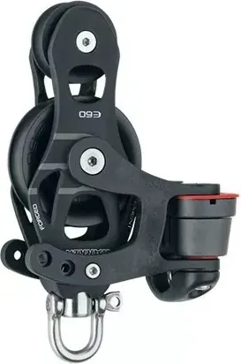 60mm Aluminum Element Fiddle Block — Swivel, Cam Cleat