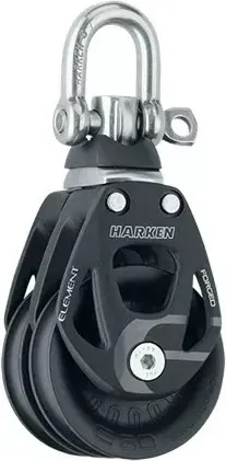 60mm Aluminum Element Double Block — Swivel