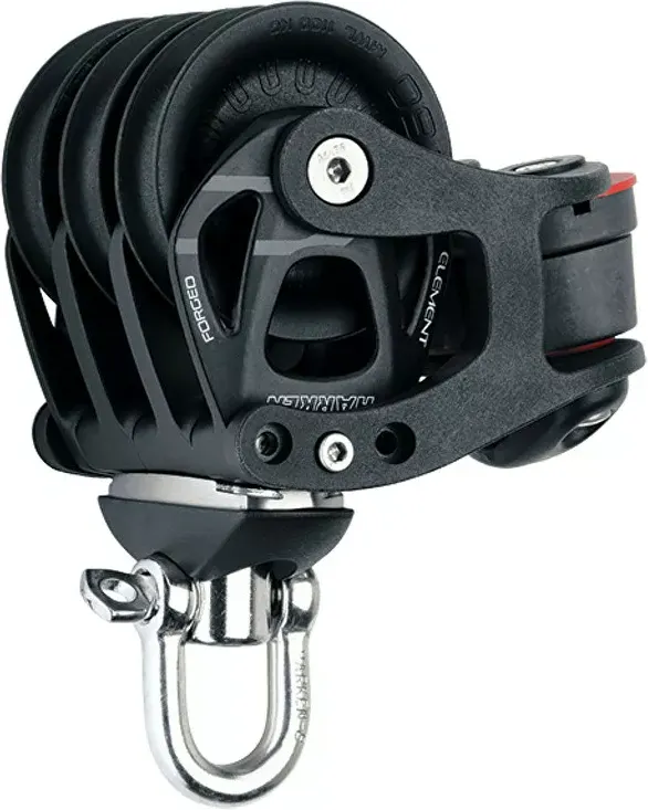 60mm Aluminum Element Triple Block — Swivel, Cam Cleat