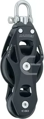 80mm Aluminum Element Fiddle Block — Swivel